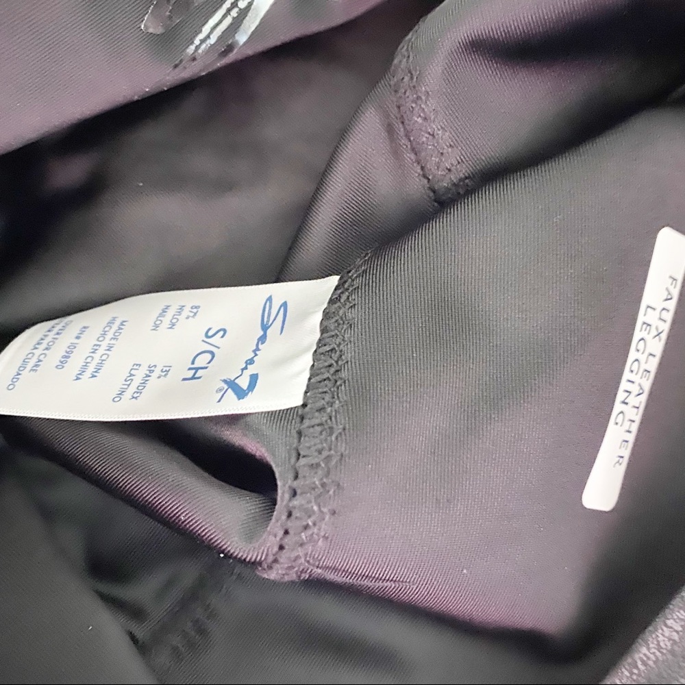 NWT Seven7 High Rise Black Faux Leather Leggings Vegan Leather - Picture 6 of 6